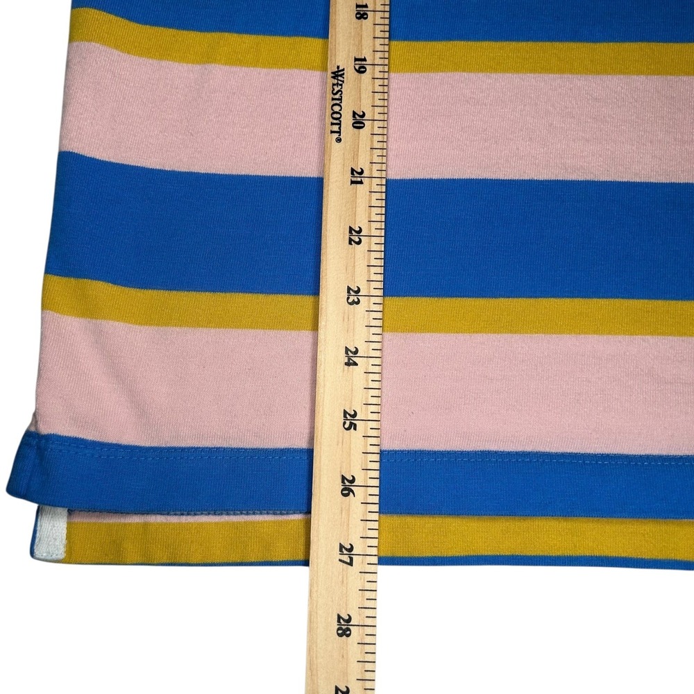 Banana Republic Rugby Polo Shirt Pink Blue Yellow Stripe Mens Size M - Picture 3 of 8